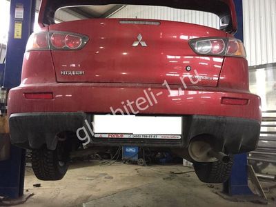 Установка спортивной выхлопной системы Mitsubishi Lancer X